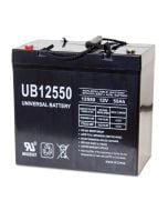 55Ah 12V Mobility Scooter Battery, Universal, I4 Terminal UB12550