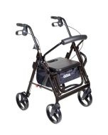 Duet Black Transport Wheelchair Rollator Walker by Drive Medical
