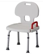 Bath Seat With Back & Red Safety Handle by Nova 9100-R
