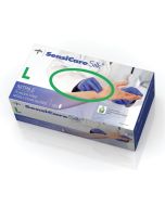 Box of SensiCare Silk Nitrile Exam Gloves | Dark Blue | Large