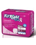 Case of FitRight Pink Protective Underwear - Max Size 56.00 | 80 ct