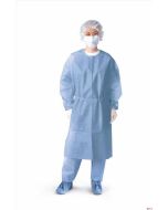 Medline Closed Back Coated Polypropylene Isolation Gowns in Blue in NON27114 