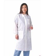 Medline Knit Cuff/Traditional Collar Multi-Layer Lab Coat in White in XL NONSW100XL XL