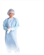 Thumbs Up Polyethylene Isolation Gown in Blue in NONTH150 