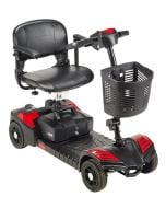 Scout Blue or Red Compact Travel Power Scooter | 4 Wheel | Extended Battery