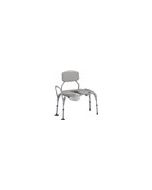 PADDED TRANSFER BENCH WITH COMMODE WITH DETACHABLE BACK by Nova