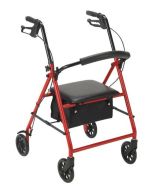 Rollator 6" Wheels Red Drive Medical