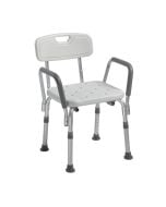 Knock Down Bath Bench with Back and Padded Arms | Drive Medical
