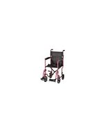 TRANSPORT CHAIR- 19 INCH LIGHTWEIGHT WITH SWINGAWAY FOOTRESTS RED by Nova