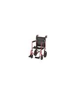 RED TRANSPORT CHAIR 20 INCH LIGHTWEIGHT HAND BRAKES & FOOTRESTS by Nova