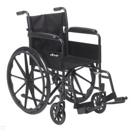 【中古】 Feel the Pain Ambulance Silver Sport 18 Inch Wheelchair Swing Away Footrest Drive