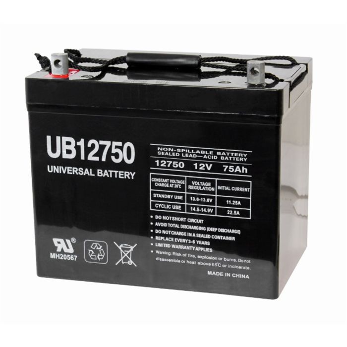 Mobility Scooter Battery Universal 75Ah, 12V, and a Z1 UB12750