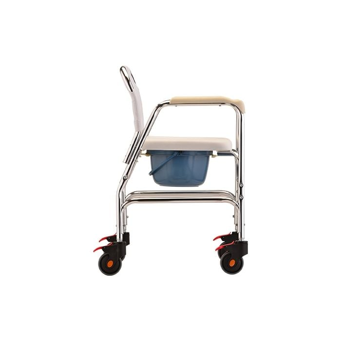 Wheeled commode chair outlet