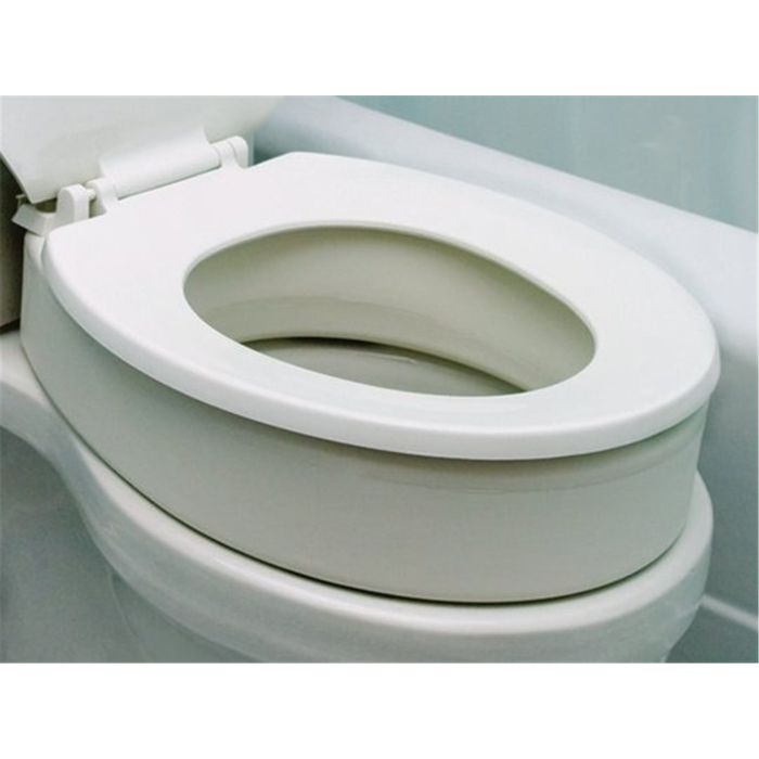 Essential Bath Safety Toilet Seat Riser, Padded, 2 Inch Thick