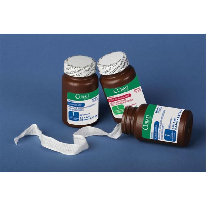 Case of Medline CURAD Sterile Plain Packing Strips NON255125H