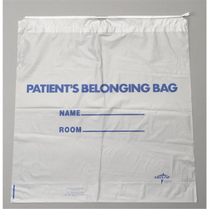 Case of Medline Drawstring Patient Belonging Bags White NON026310