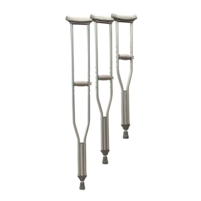 Grey Aluminum Aluminum CrutchesRoscoe Medical Latex FreeROSACA1