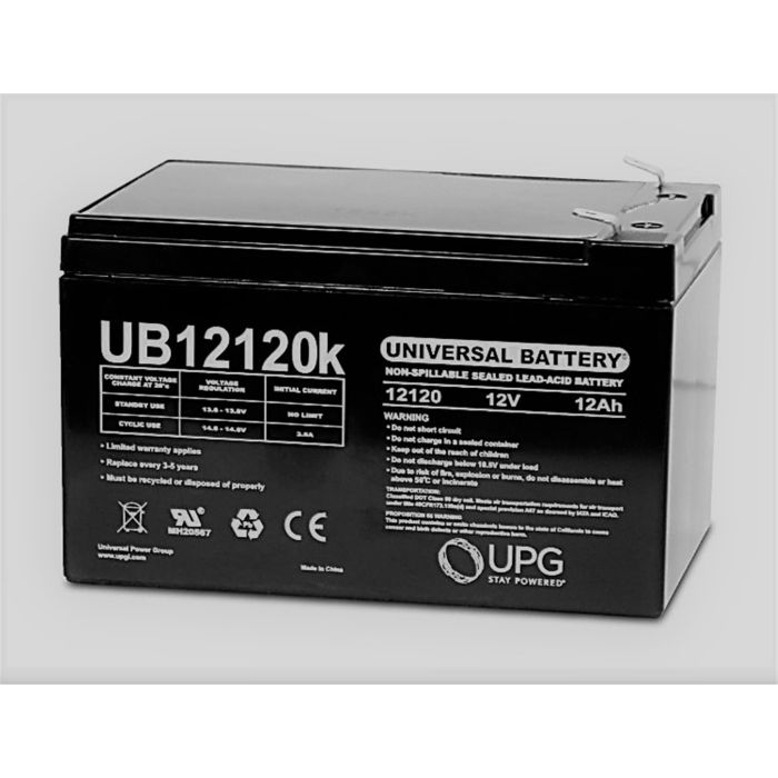 Mobility Scooter Battery Universal 12Ah, 12V, F2 UB12120