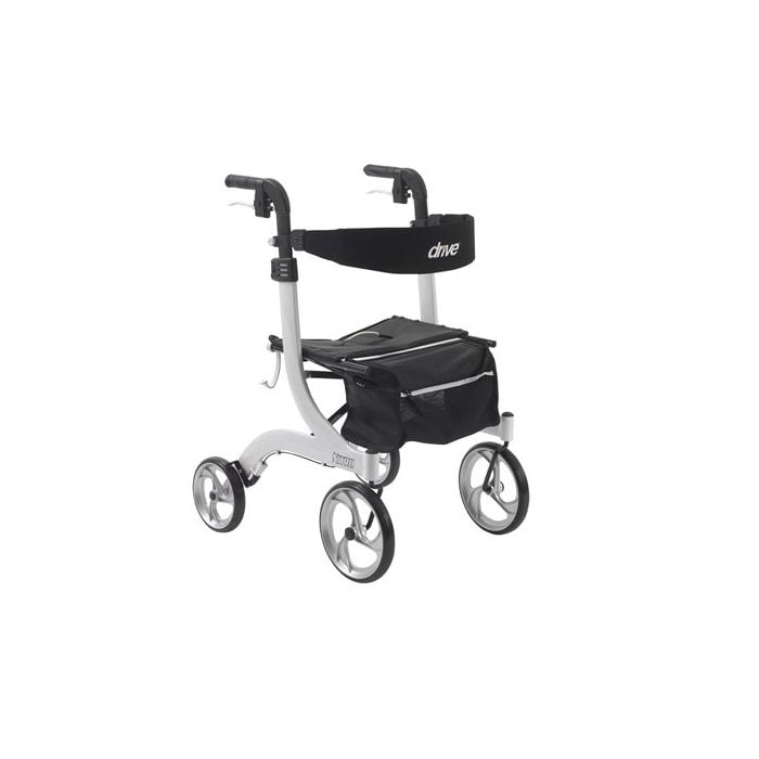 White Nitro Walker Rollator Drive Medical RTL10266WT