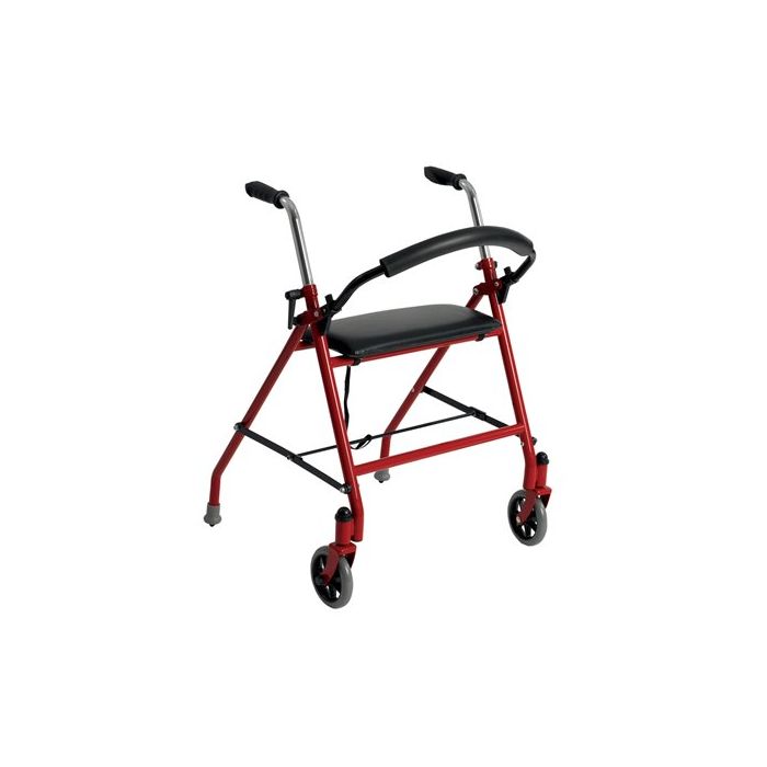 Lightweight Red Two Wheeled Walker with Seat Drive 1239RD