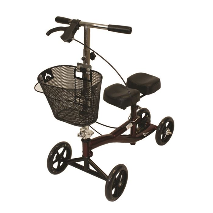 Mahogany Red Steel Knee ScooterRoscoe Medical Latex FreeROSKSBG