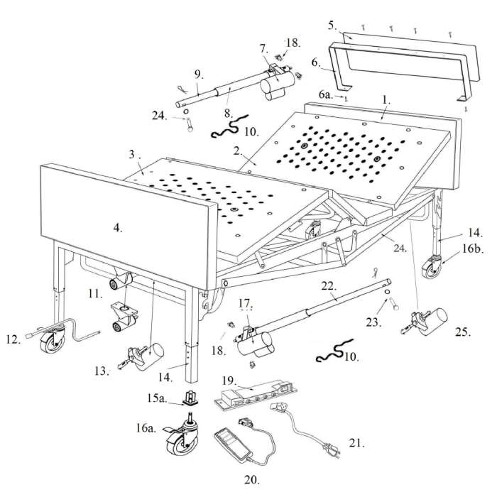 Bariatric Head Board Frame Replacement Drive Medical 15303P1051
