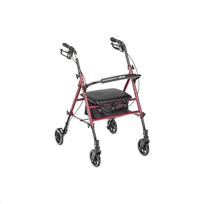 * familiar 160cm * Red Adjustable Height 4 Wheel Walker Rollator Drive Medical