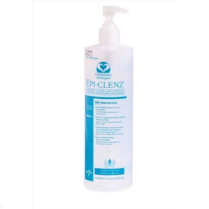 Medline Epi Clenz Instant Hand Sanitizers Clear, 16 oz MSC097032H