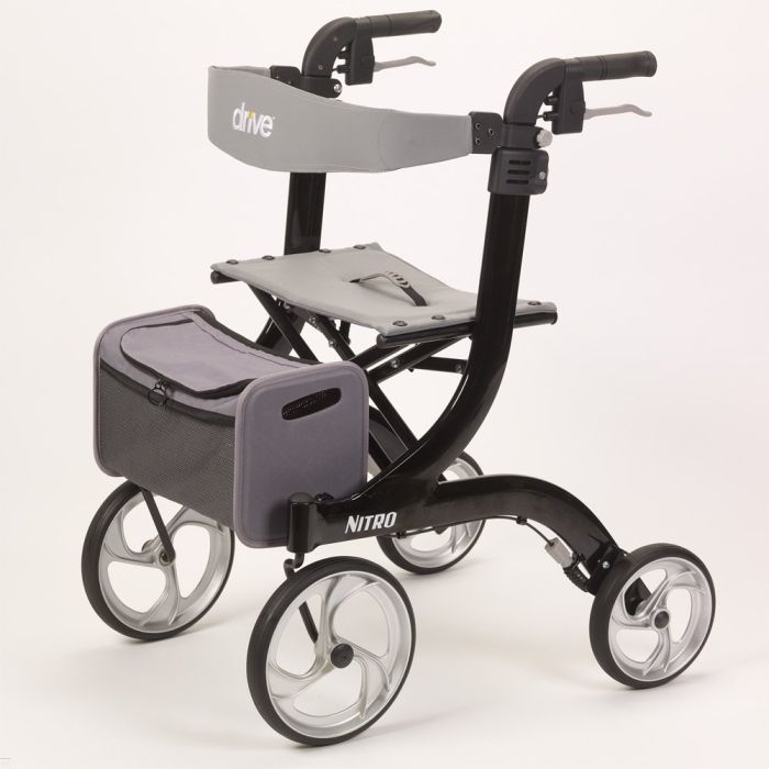 Grey Nitro Rollator Walker Seat for Black Nitro Drive