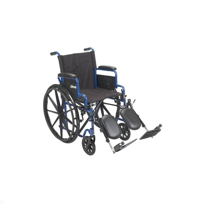 Blue Streak Wheelchair 18 Inch Seat Flip Back Arms Drive Medical bls18
