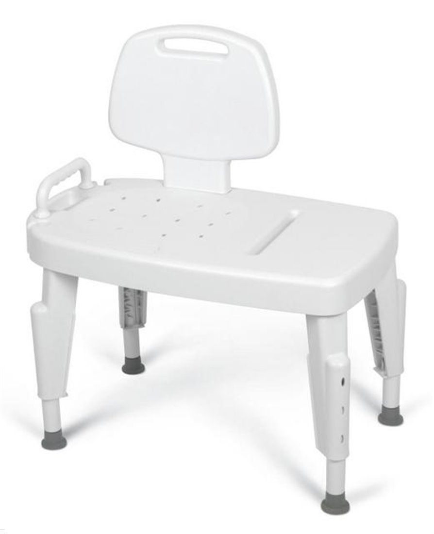 Transfer Bench with Back and Arms by Medline MDS86960R