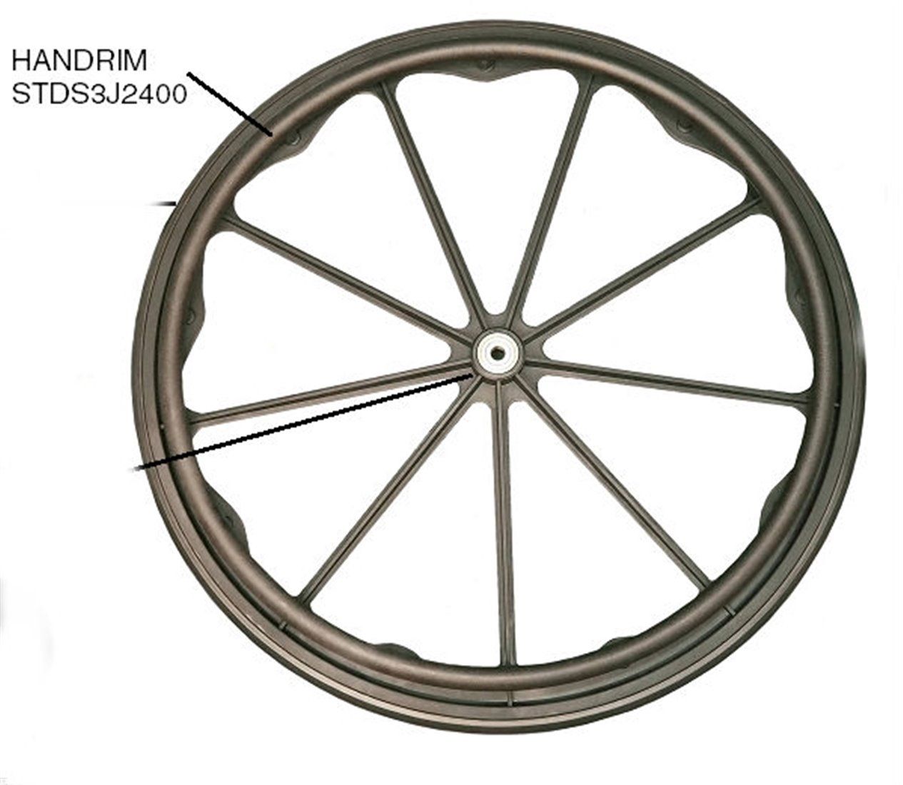 ホールドアップアメリカ Wheelchair Hand Rim Drive Medical STDS3J2400, Blue Streak