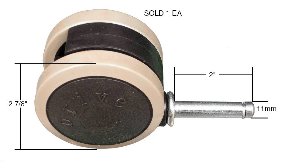 Delta Hospital Bed Non-Locking Caster Wheel Drive Medical 15044CNL