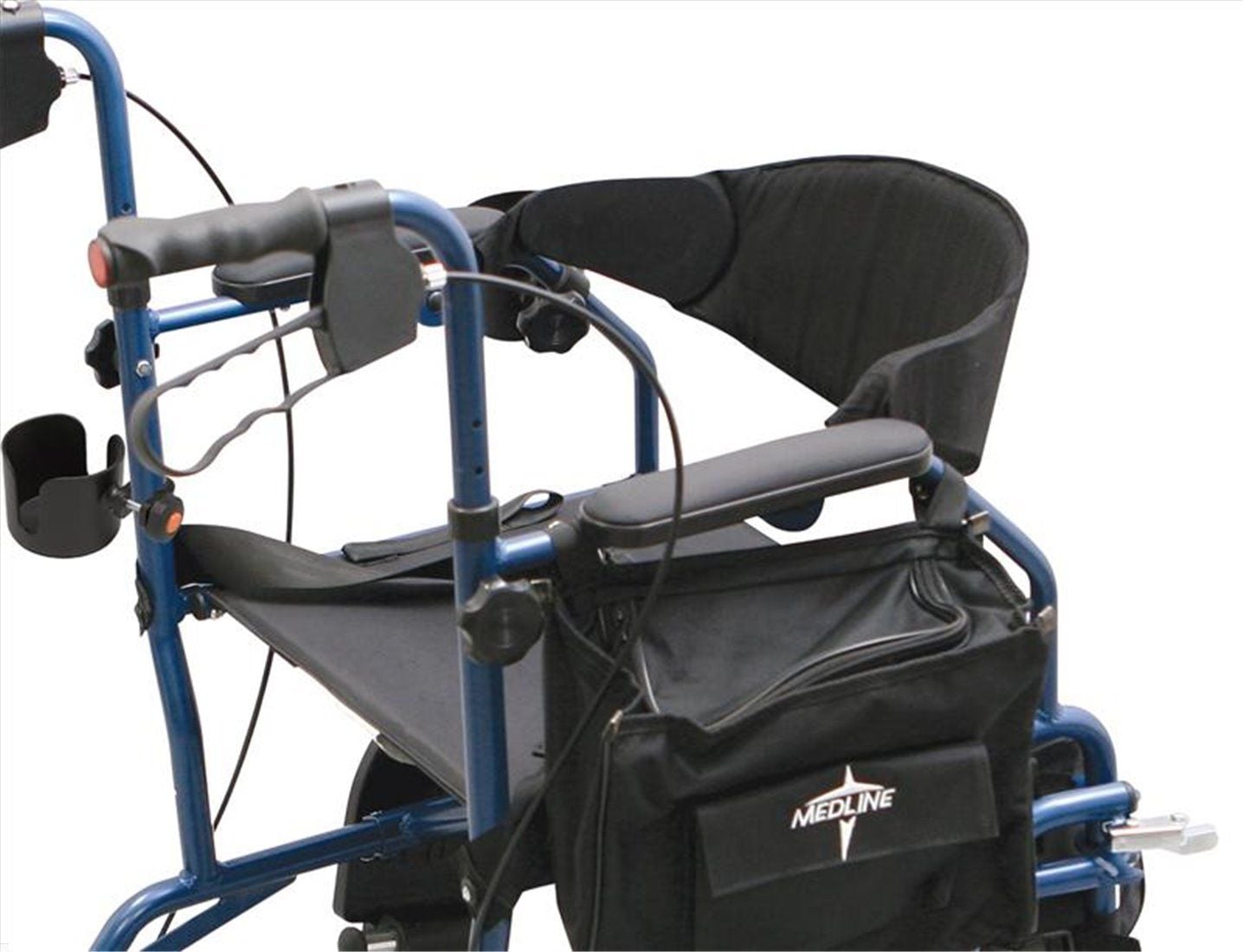 Blue Medline Combination Rollator Transport Chair MDS808200TR