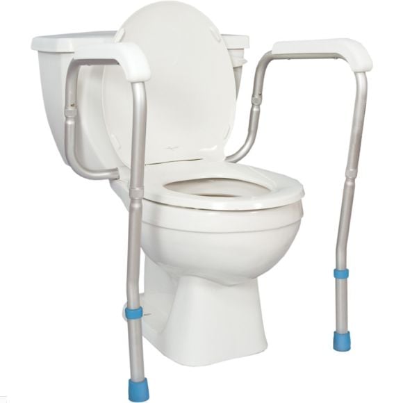 AquaSense Adjustable Toilet Safety Rails, to Floor by Drive Medical, 770-665