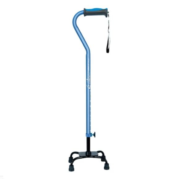 Airgo Comfort-Plus Adjustable Quad Canes, Large Base, Black