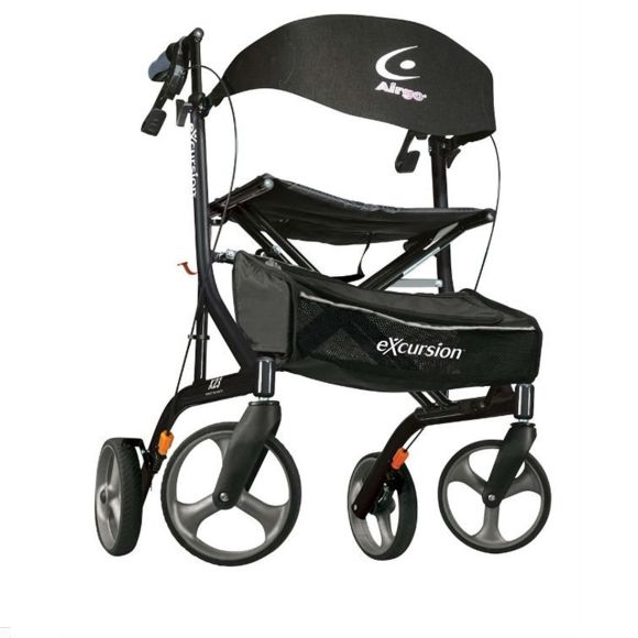 Airgo eXcursion X23 (Black) Lightweight Side-Fold Rollator by Hugo 700-917BK