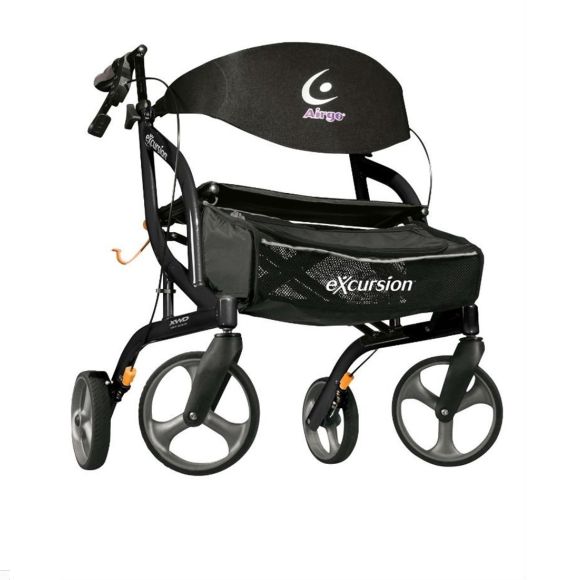 Airgo eXcursion XWD (Black) Lightweight Side-fold Rollator by Hugo 700-929