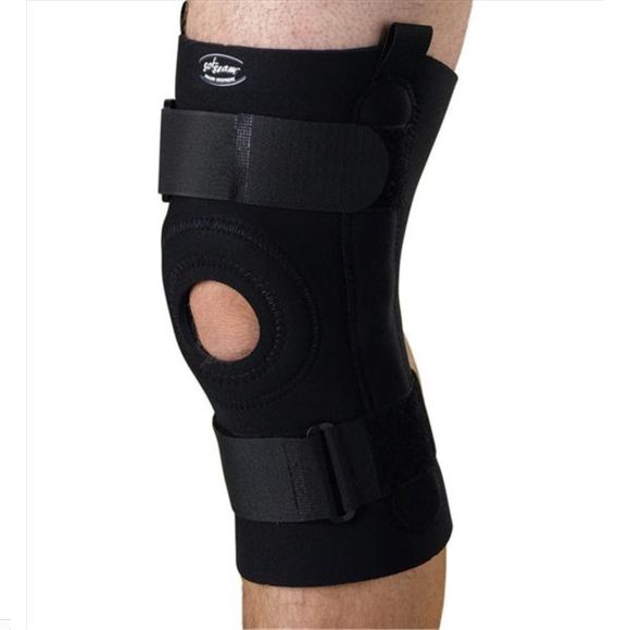 Medline U Shaped Hinged Knee Supports Black 2X Large ORT232202XL