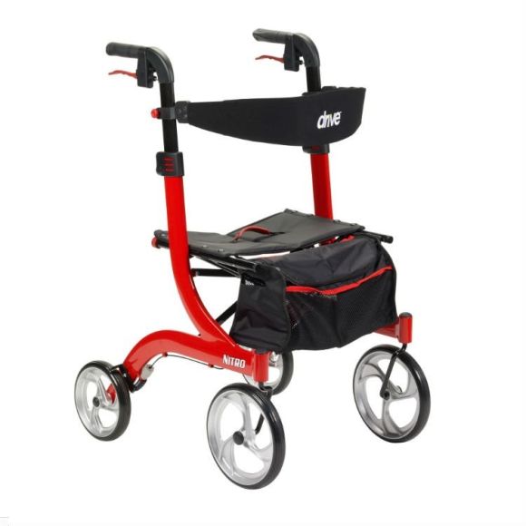 Nitro Rollator Walker by Drive Medical 10" Casters RTL10266