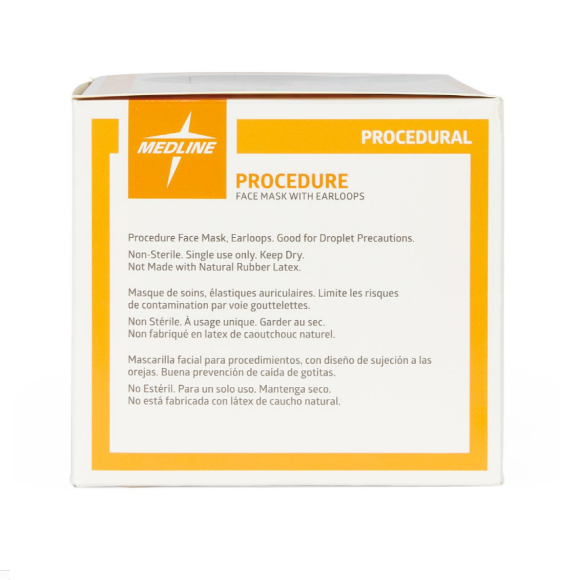 Case of ASTM Level 1 Procedure Face Mask with Ear Loops, Blue by Medline, NON27378
