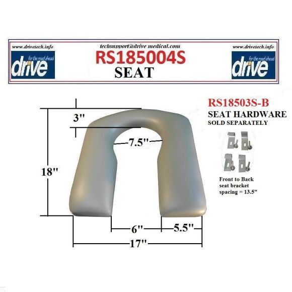 U Shaped Commode Seat Without Pail Holders RS185004S