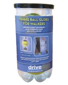Universal Yellow Tennis Ball Gliders for Walkers by Drive Medical 10119