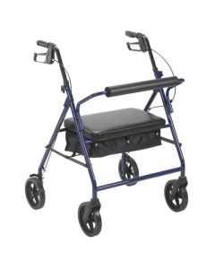 Bariatric Rollator 8" Wheels Blue Drive Medical