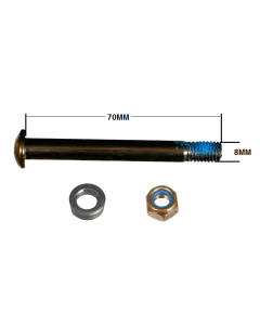 Replacement Rear Axle Bolt with Nut & Washer, For Carbon Fiber Nitro, 10266CF-07