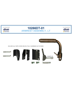 Armrest Assembly Left Nitro Duet Walker Rollator Drive Medical 10266DT-01