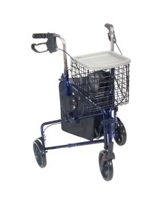 Blue 3 Wheel Rollator by Drive Medical