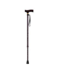 Adjustable Lightweight "T" Handle Cane with Wrist Strap 10335bf-1