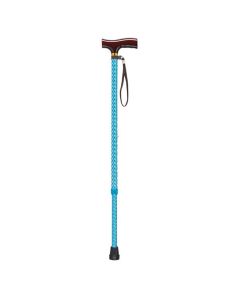 Adjustable Lightweight "T" Handle Cane with Wrist Strap 10335bw-1