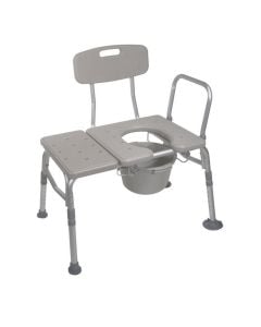 Combination Plastic Transfer Bench with Commode Opening by Drive Medical